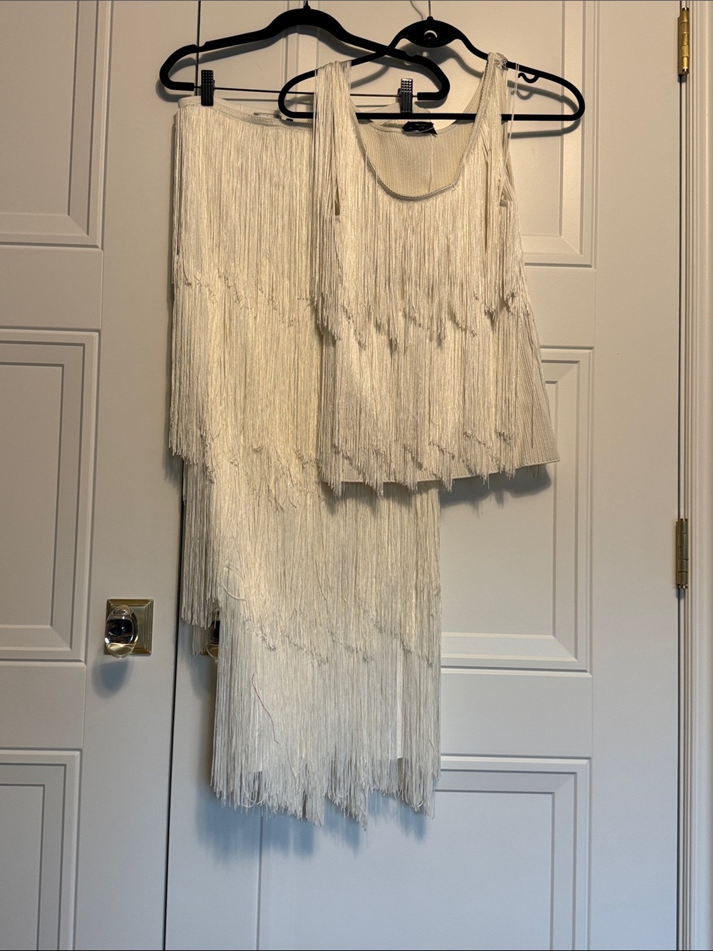 Tom Ford runway ivory fringe set